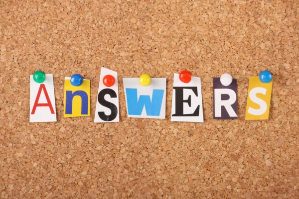 answers spelled using magazine cutout letters depicting furnace preparation FAQs