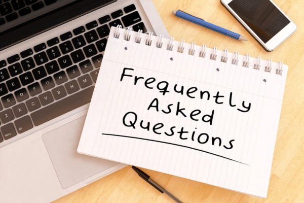Frequently Asked Questions text on a notebook depicting Furnace Noise FAQs