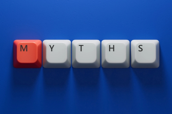 MYTHS spelled using keyboard keys depicting Heating Oil