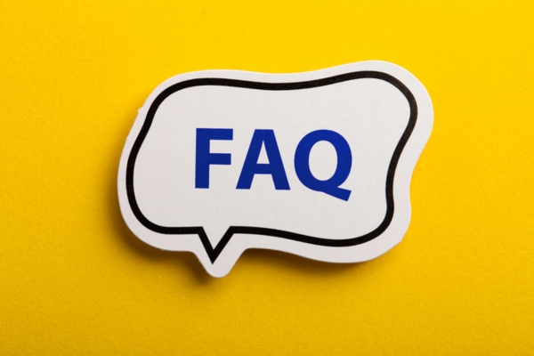 FAQ written on a speech bubble depicting Air Conditioner Replacement Company questions
