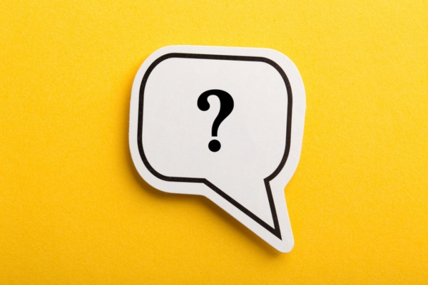 question mark on a speech bubble depicting Thermostat Problems FAQs