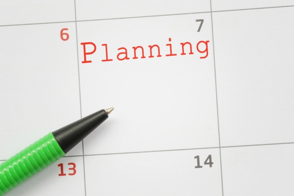 Planning written on a calendar depicting propane deliveries
