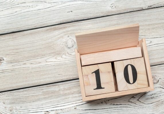 10 on wooden cubes depicting propane facts